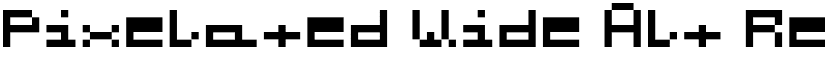 Pixelated Wide Alt Regular font