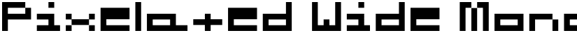 Pixelated Wide Mono Regular font