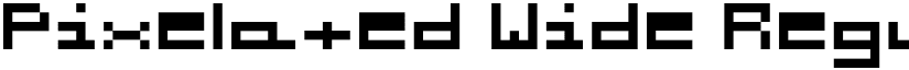 Pixelated Wide Regular font