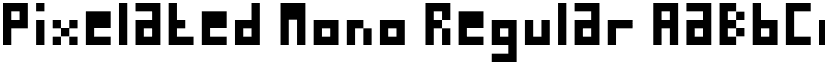 Pixelated Mono Regular font
