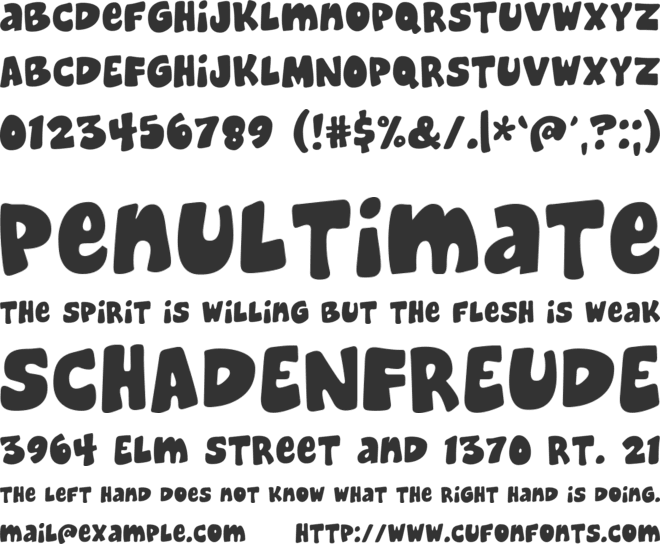Cheeseburger font preview