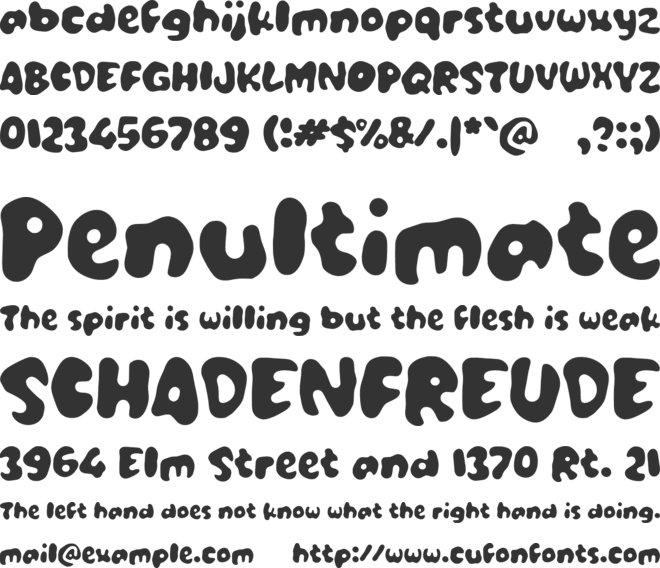 Zabbamon font preview