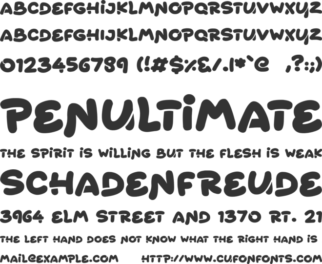 Bouncy Balloons font preview