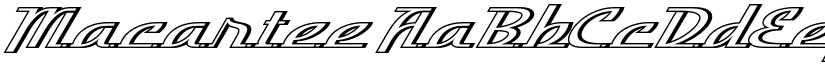 Macartee font