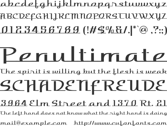 Macartee font preview