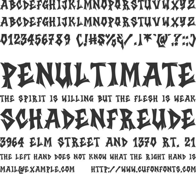 Vuldra font preview