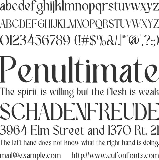 Claritle font preview