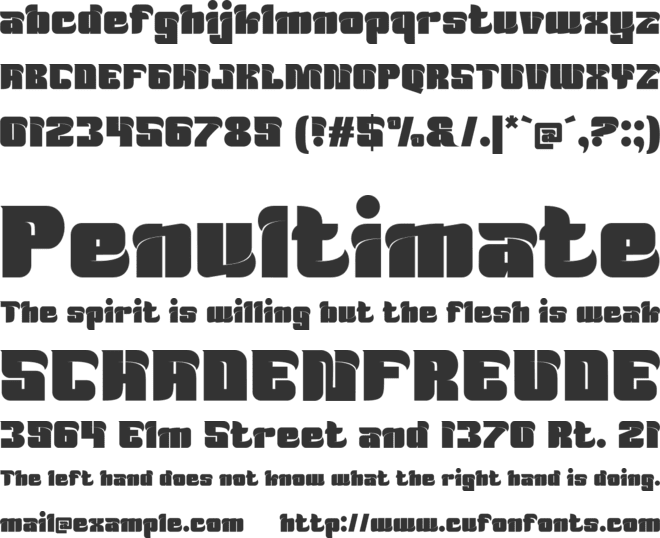 Aftcher font preview