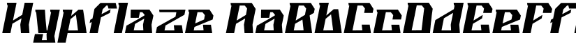 Hypflaze font