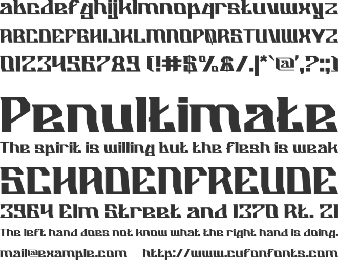 Hypflaze font preview