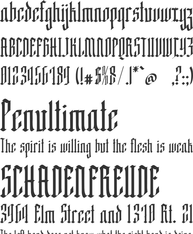 Hagevra font preview