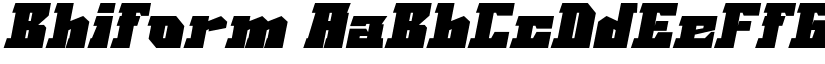 Bhiform font