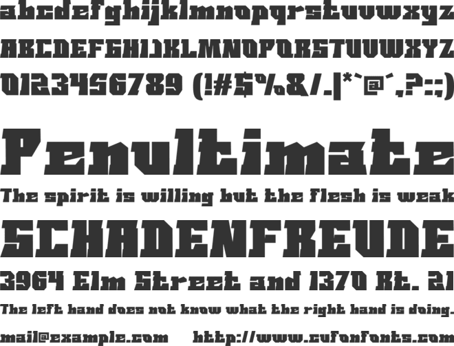 Bhiform font preview