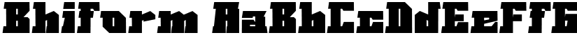 Bhiform font