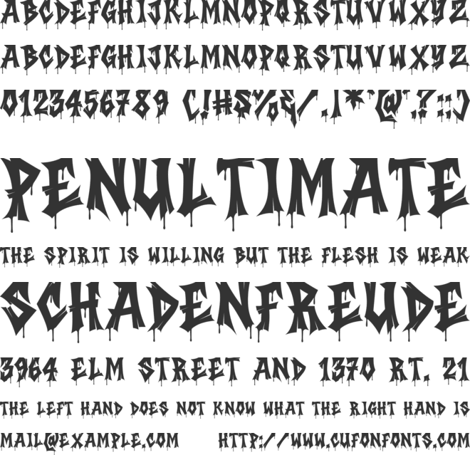 Vuldra Drip font preview