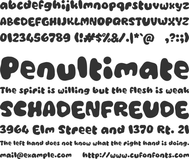 Zabemazo font preview