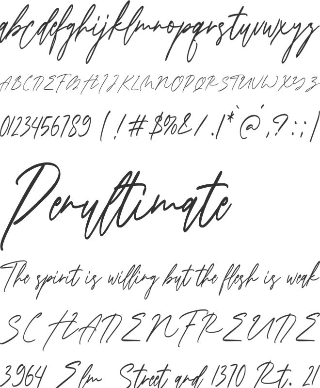 Naqianotis font preview