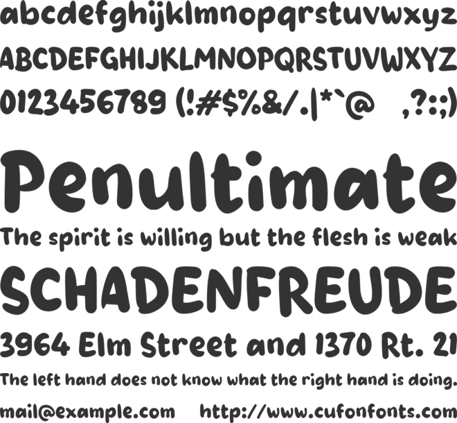 Zabeciko font preview