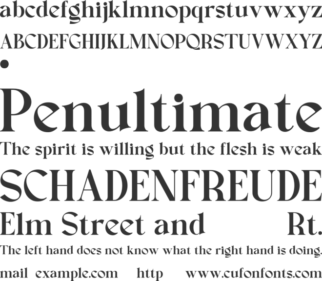 ELIMOST font preview