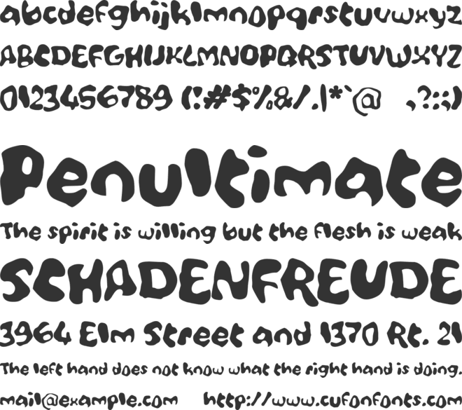 Zadoken font preview