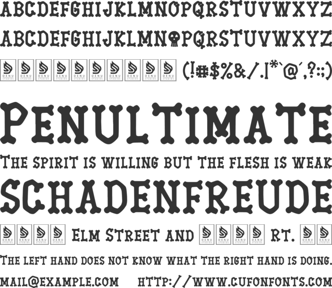 Obscure Path font preview