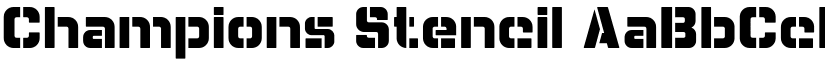 Champions Stencil font