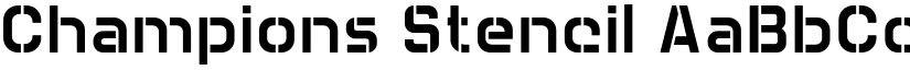 Champions Stencil font