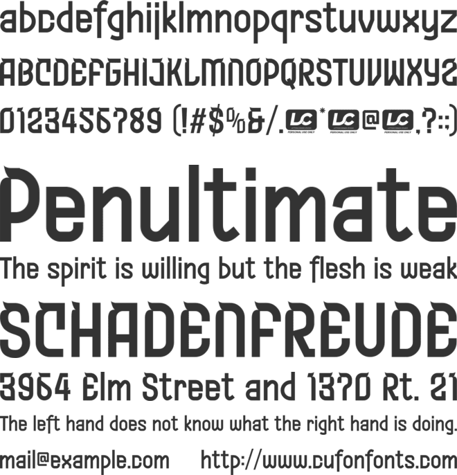 Super Eagle font preview