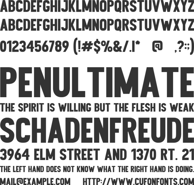 Courage font preview