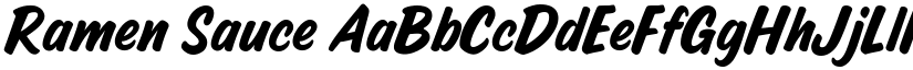 Ramen Sauce font