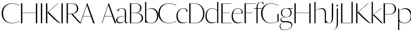 CHIKIRA font