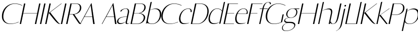 CHIKIRA font