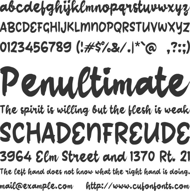 Zabermayo font preview