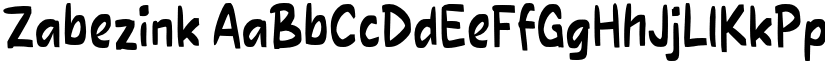 Zabezink font download