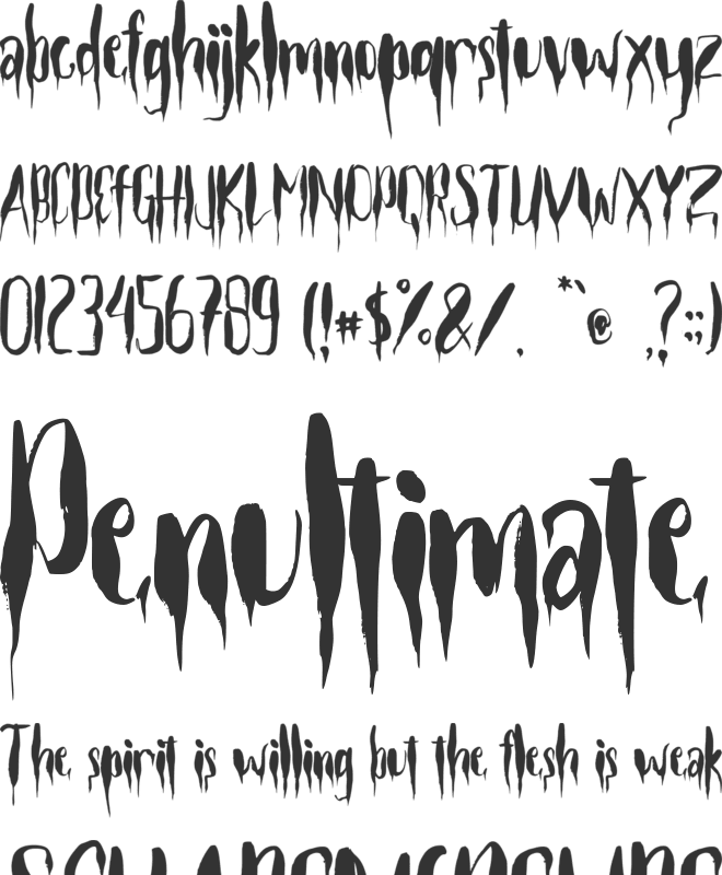 Blackdeath font preview