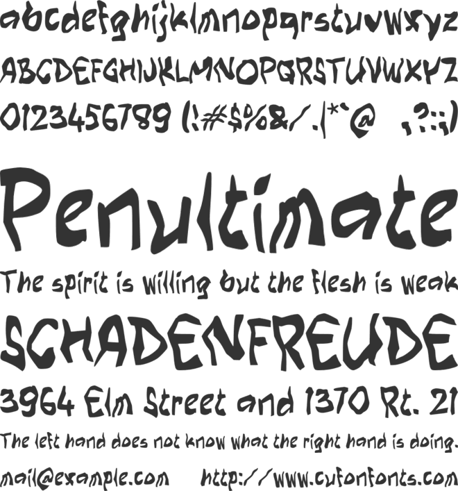 Zabliyut font preview