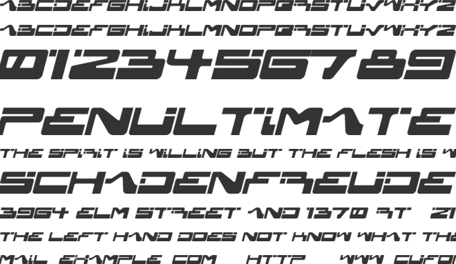 yagiza russian  font preview