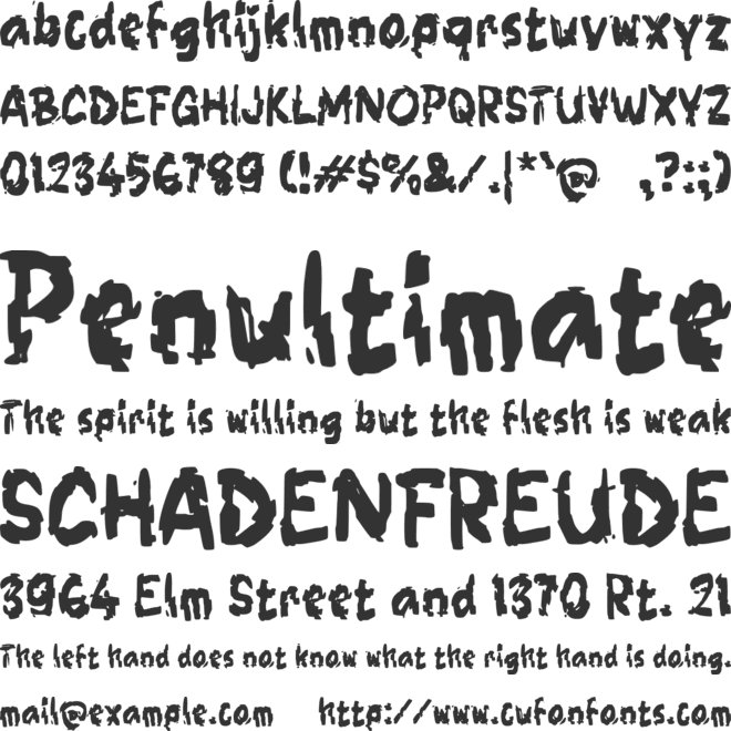 Zablowan font preview