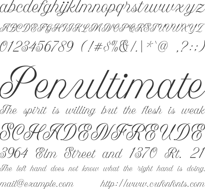 Marivelle font preview