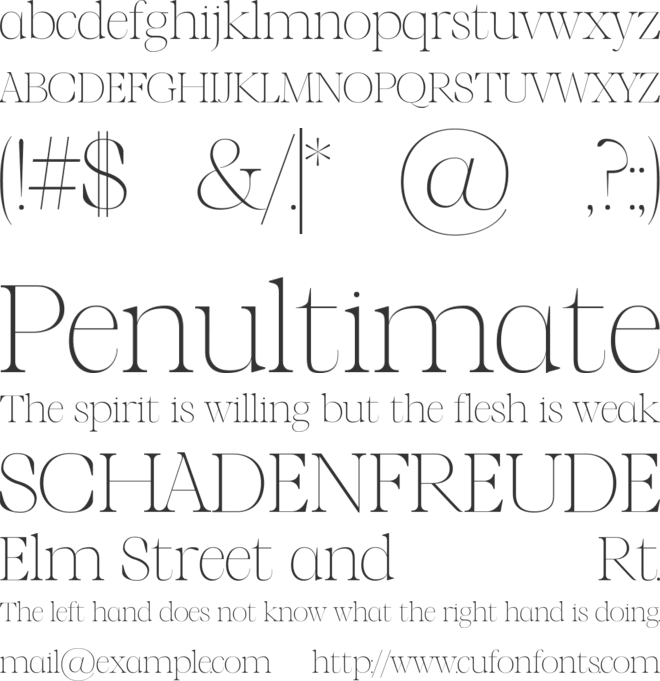 LUXE font preview