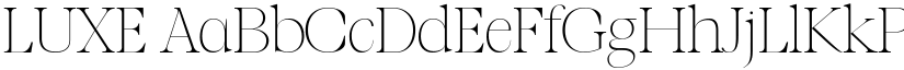 LUXE font