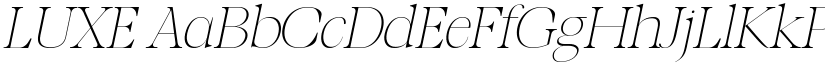 LUXE font