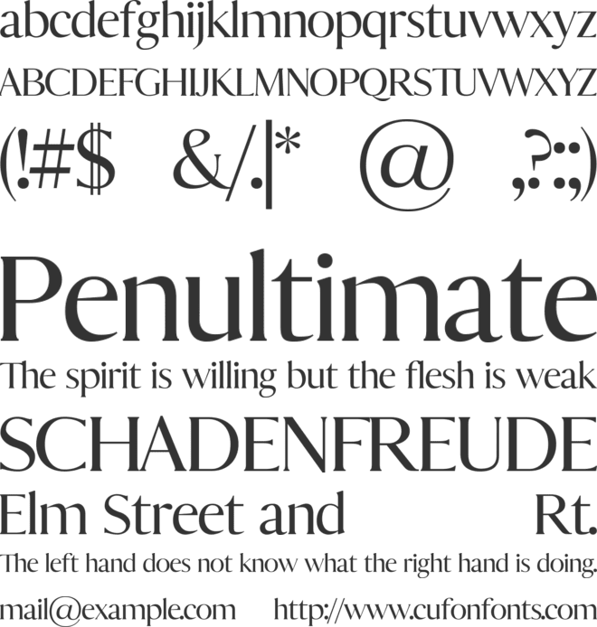 BELLE font preview