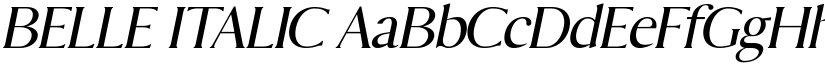 BELLE ITALIC font