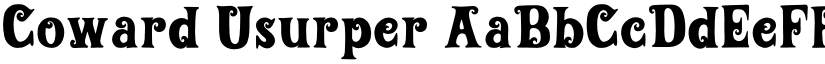 Coward Usurper font