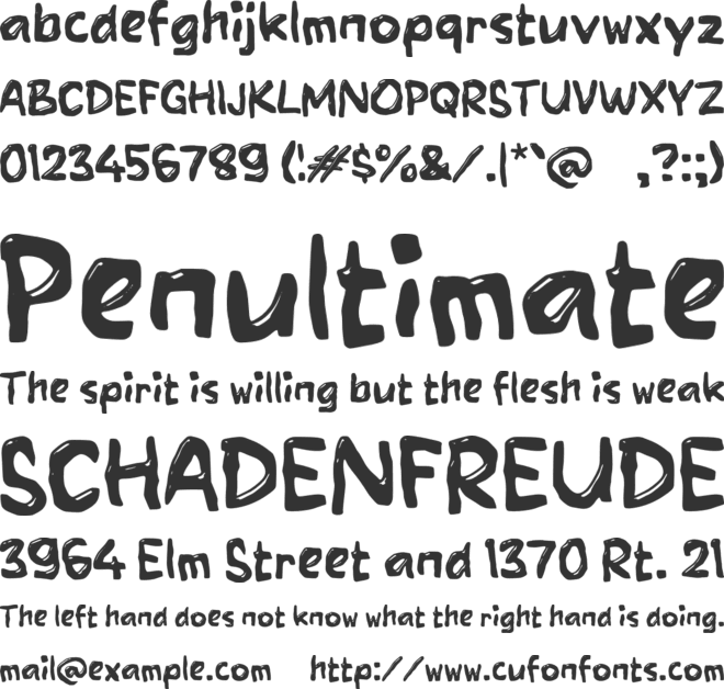 Zabendino font preview