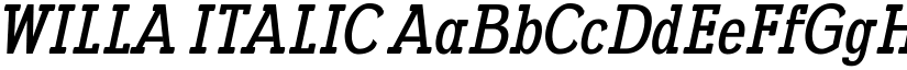 WILLA ITALIC font