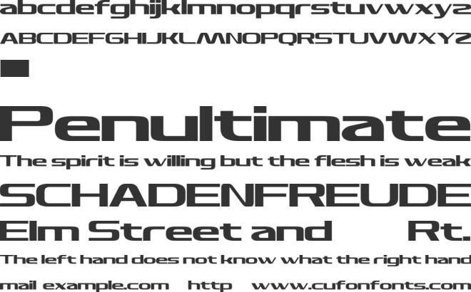 GRIVOR RACER font preview