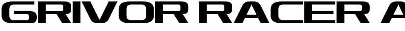 GRIVOR RACER font