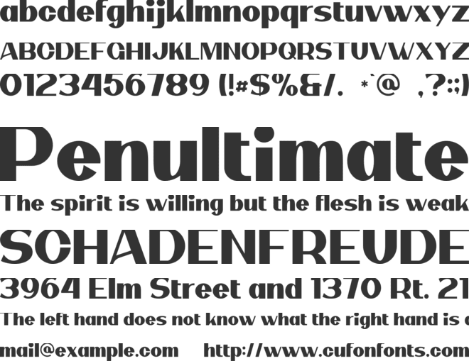 Fortella font preview